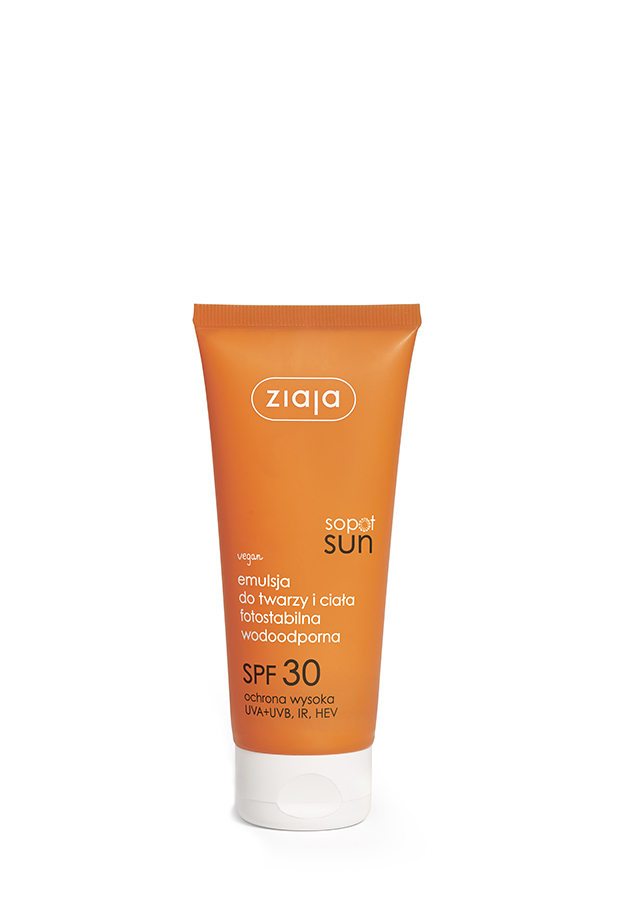 Ziaja Sopot Sun emulsja do twarzy i ciała fotostabilna wodoodporna SPF 30 100 ml zdjęcie