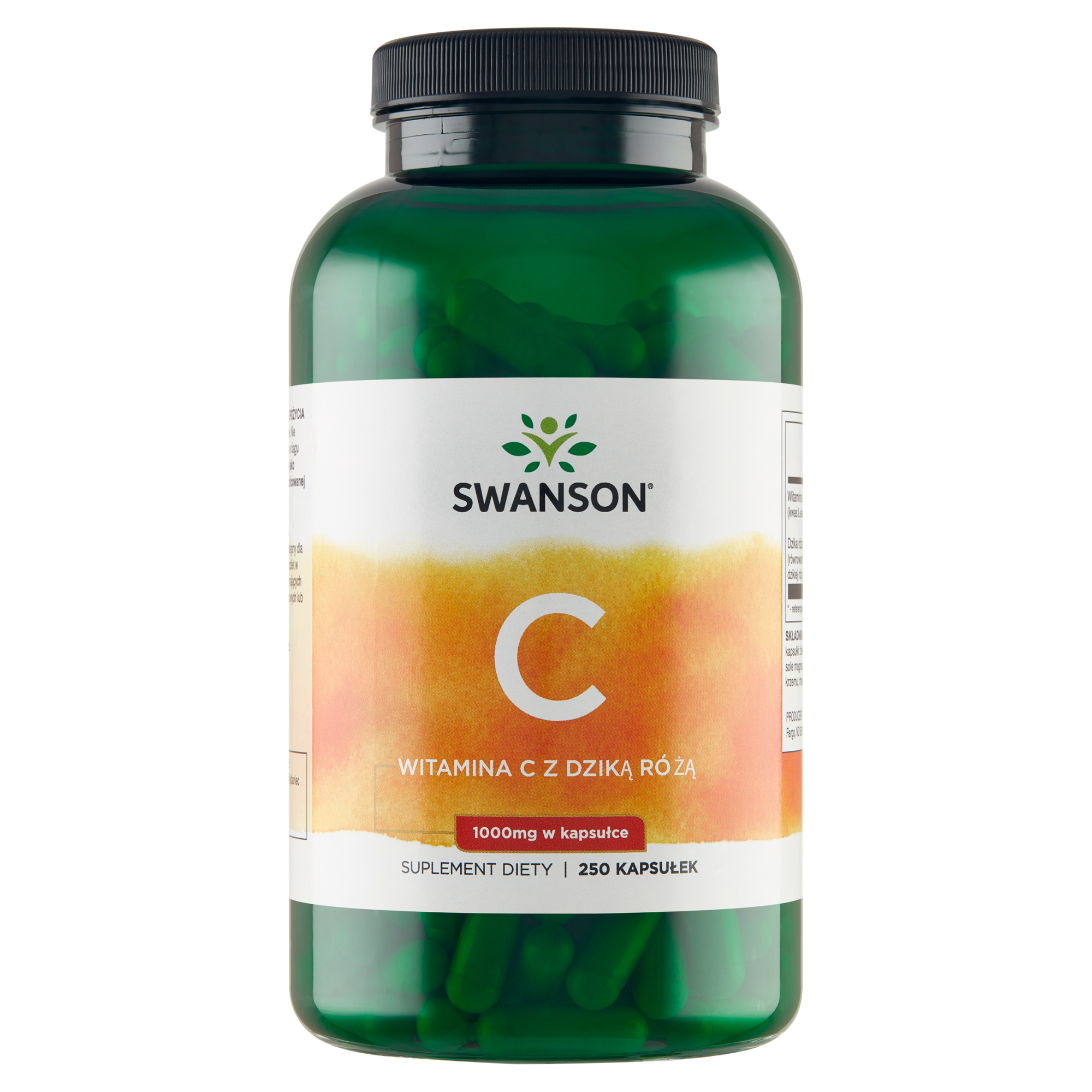 Swanson C-1000 Witamina C z dziką różą 1000 mg, 250 kapsułek zdjęcie