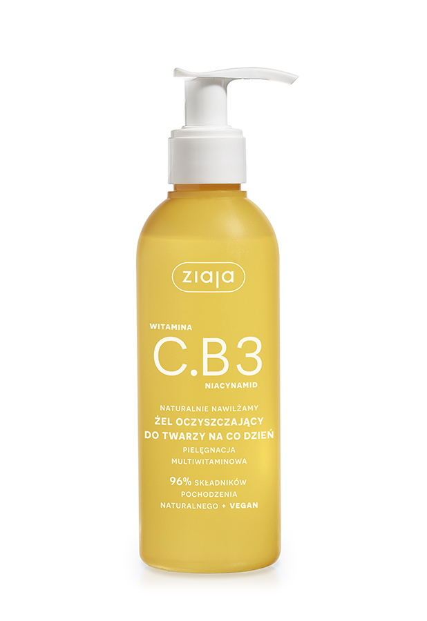 Ziaja Witamina C.B3 Niacynamid naturalnie nawilżamy żel oczyszczający do twarzy na co dzień 190 ml zdjęcie