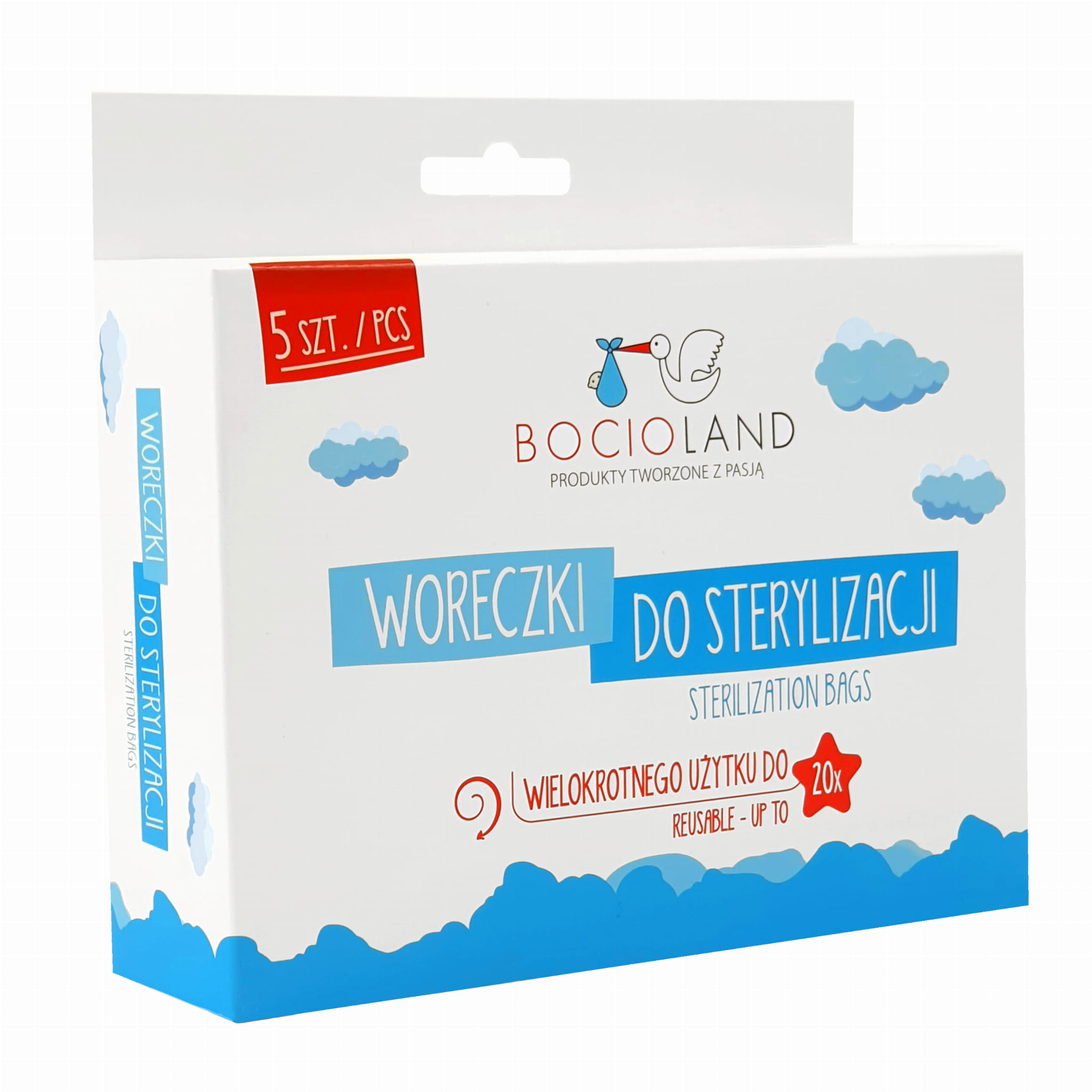 Bocioland, Woreczki do sterylizacji w kuchence mikrofalowej, 5 sztuk zdjęcie