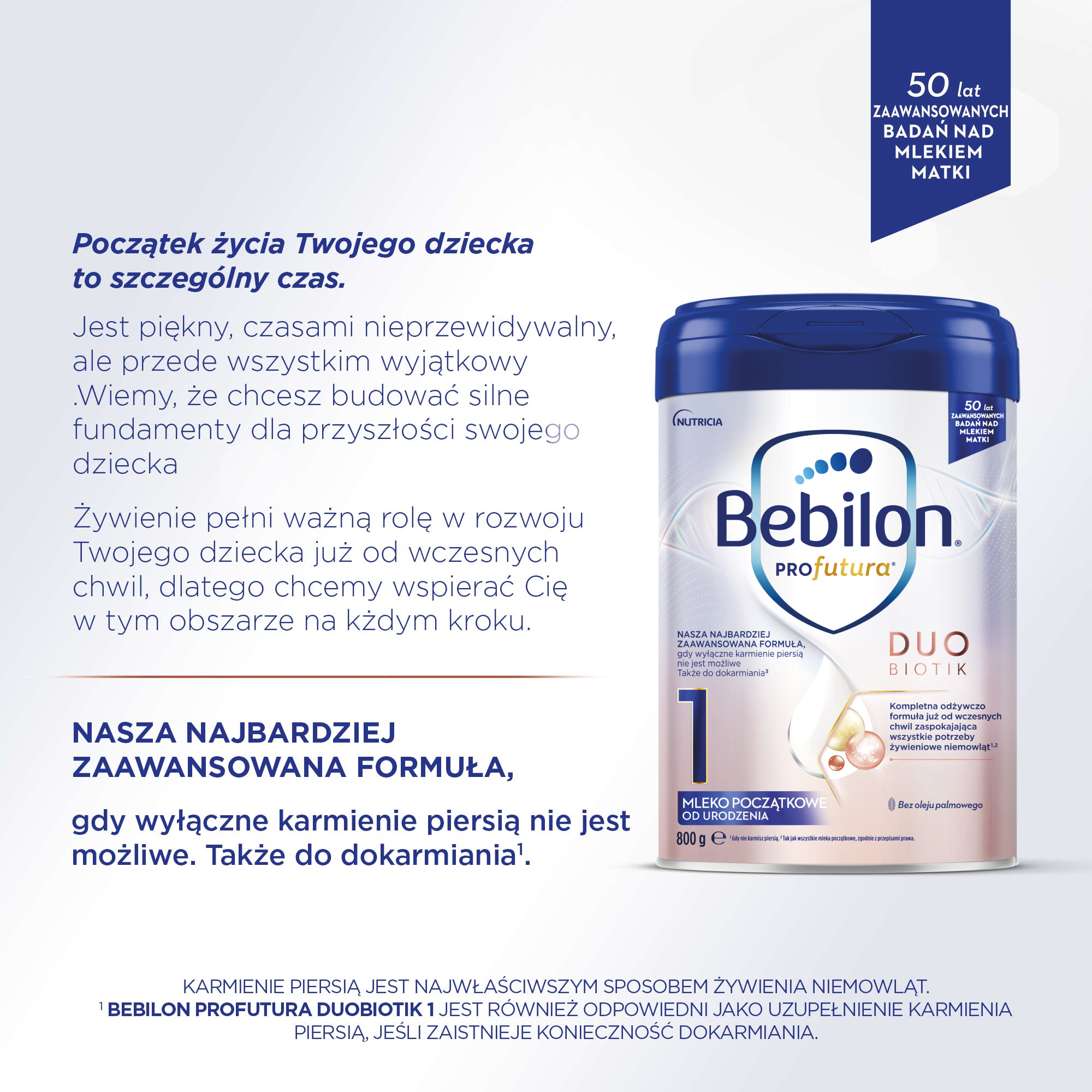 Bebilon 1 ProFutura Duobiotik mleko początkowe od urodzenia 800 g