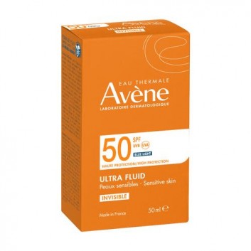 AVENE Wysoka ochrona przeciwsłoneczna Ultra Fluid niewidoczny na skórze SPF50+, 50 ml