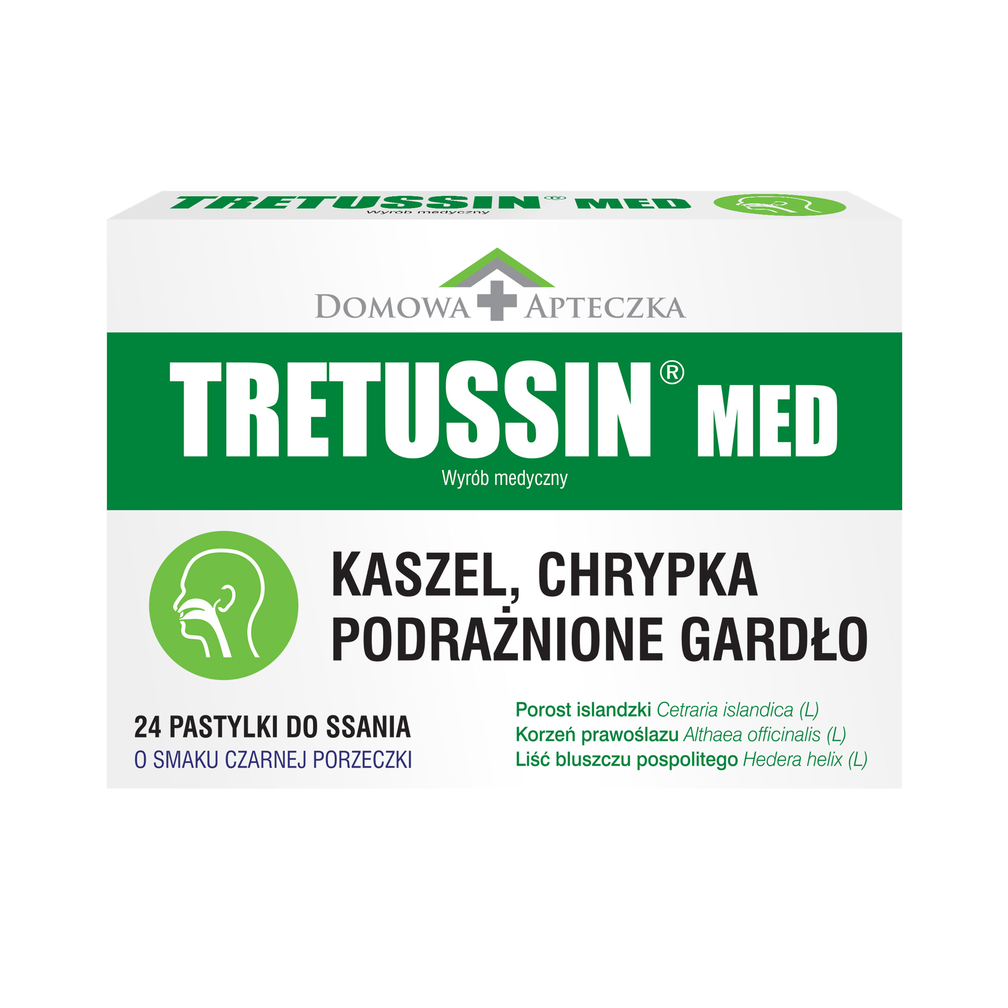 Tretussin Med o smaku czarnej porzeczki 24 pastylki do ssania zdjęcie