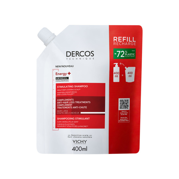 Vichy, Dercos Energy+, szampon wzmacniający włosy, uzupełnienie (Refill), 400 ml zdjęcie