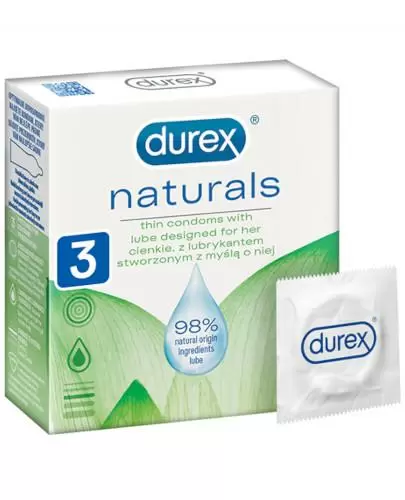 Durex Naturals prezerwatywy 3 sztuki zdjęcie