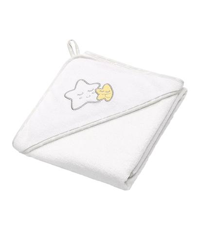 BabyOno okrycie kąpielowe frotte z kapturem 100 x 100 cm Gwiazdki 1 sztuka [142/07] zdjęcie