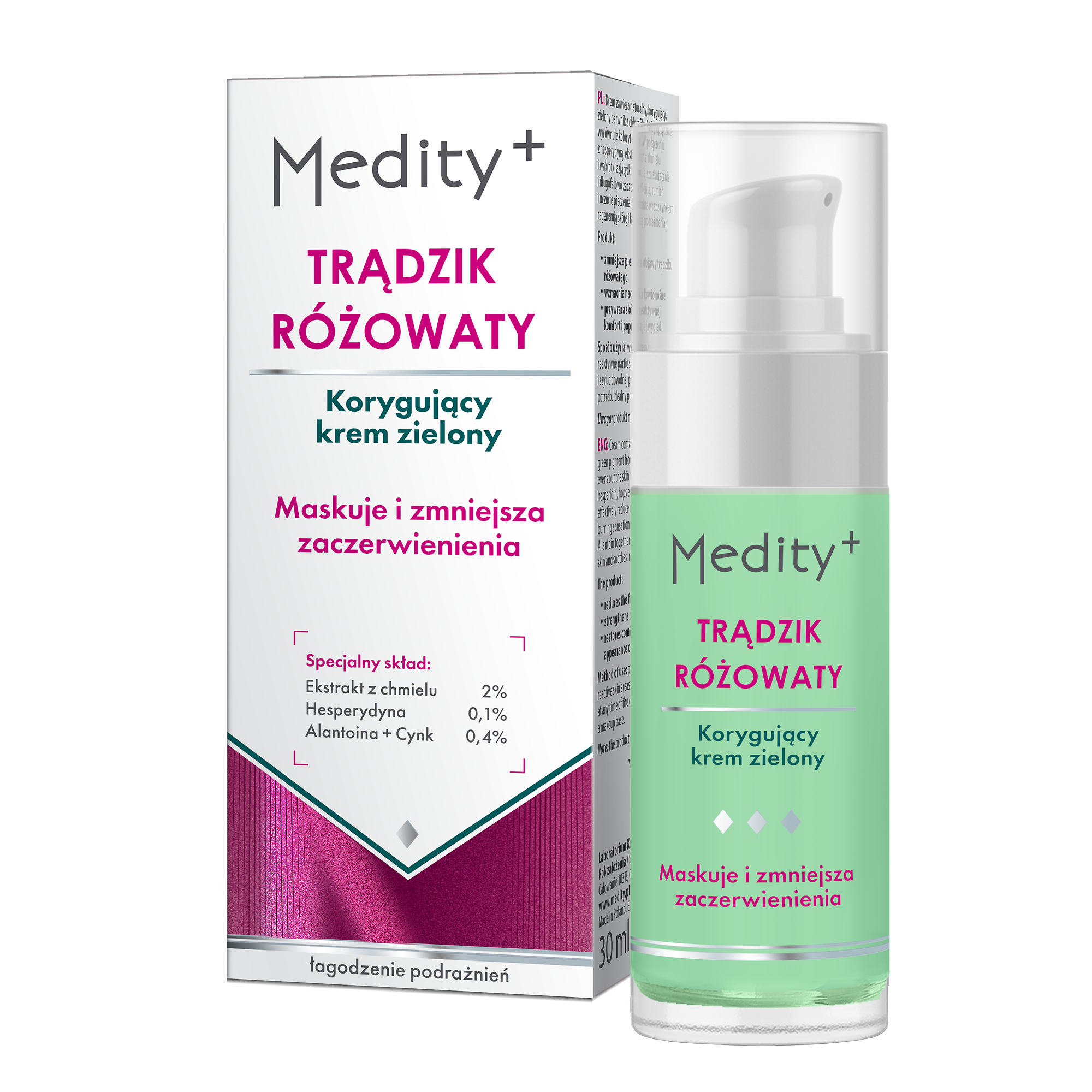 Ava Medity+ Trądzik Różowaty, krem zielony korygujący, 30 ml zdjęcie