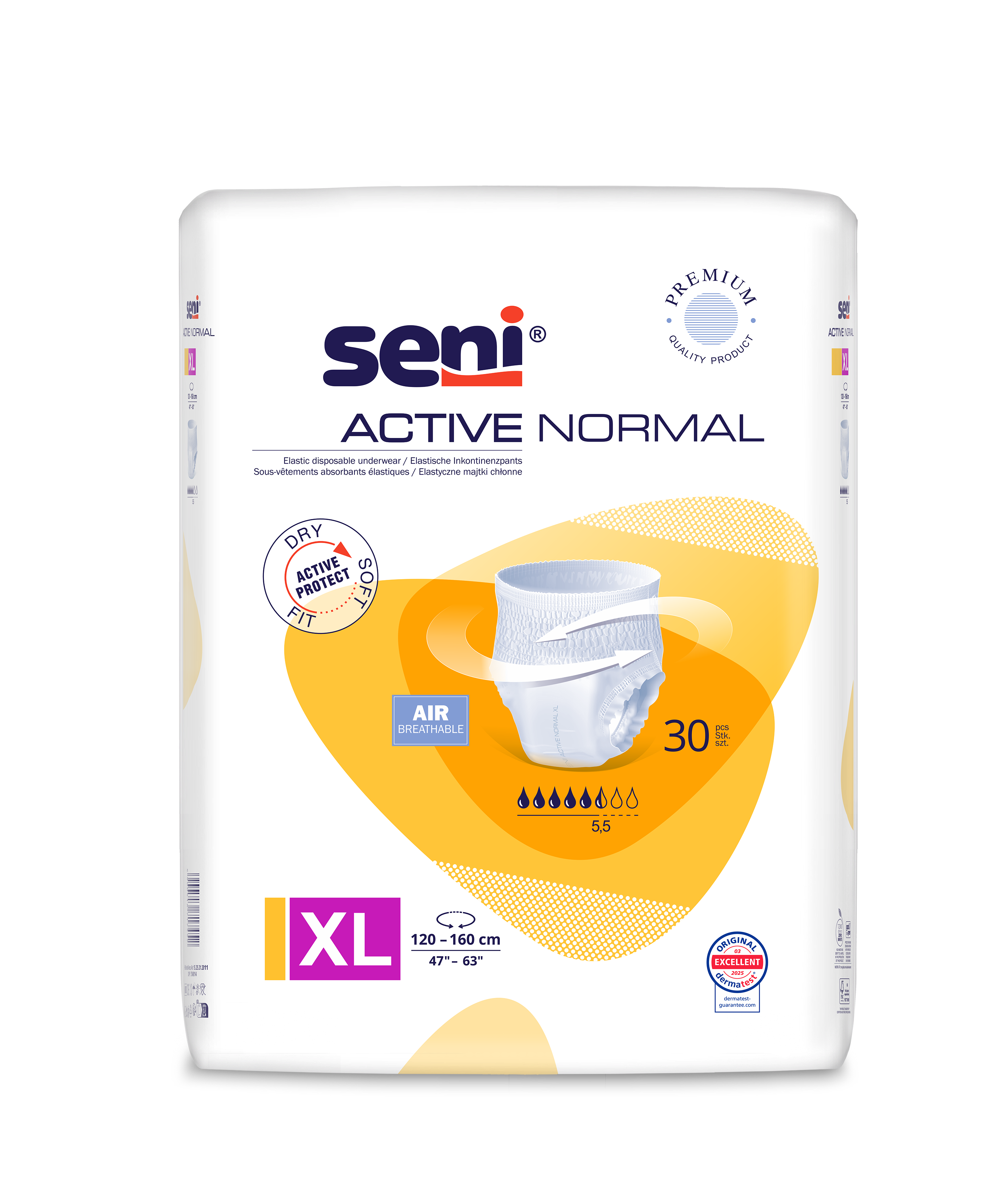 Seni Active Normal elastyczne majtki chłonne rozmiar XL 30 sztuk zdjęcie