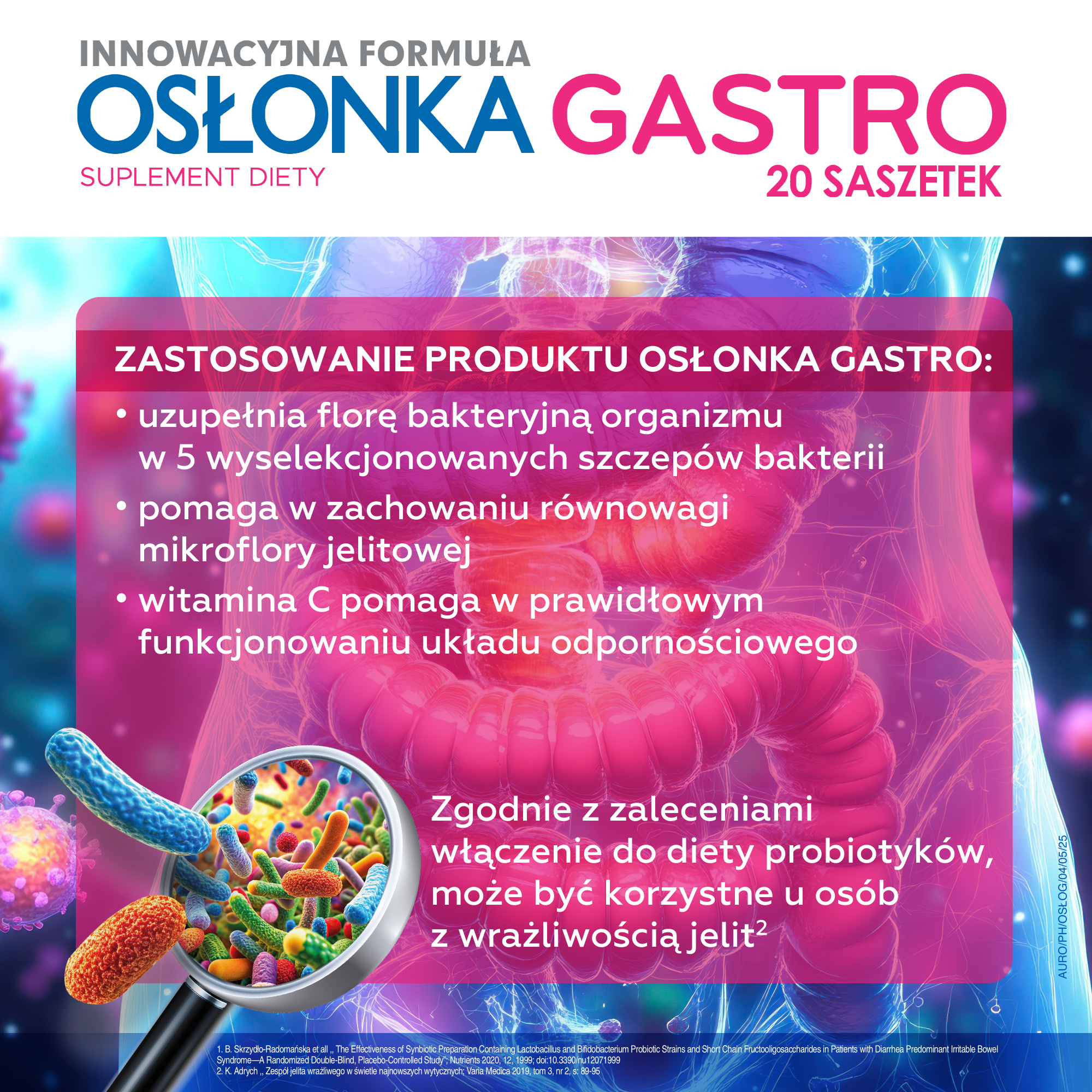 OSŁONKA Gastro, saszetki, 20 sztuk