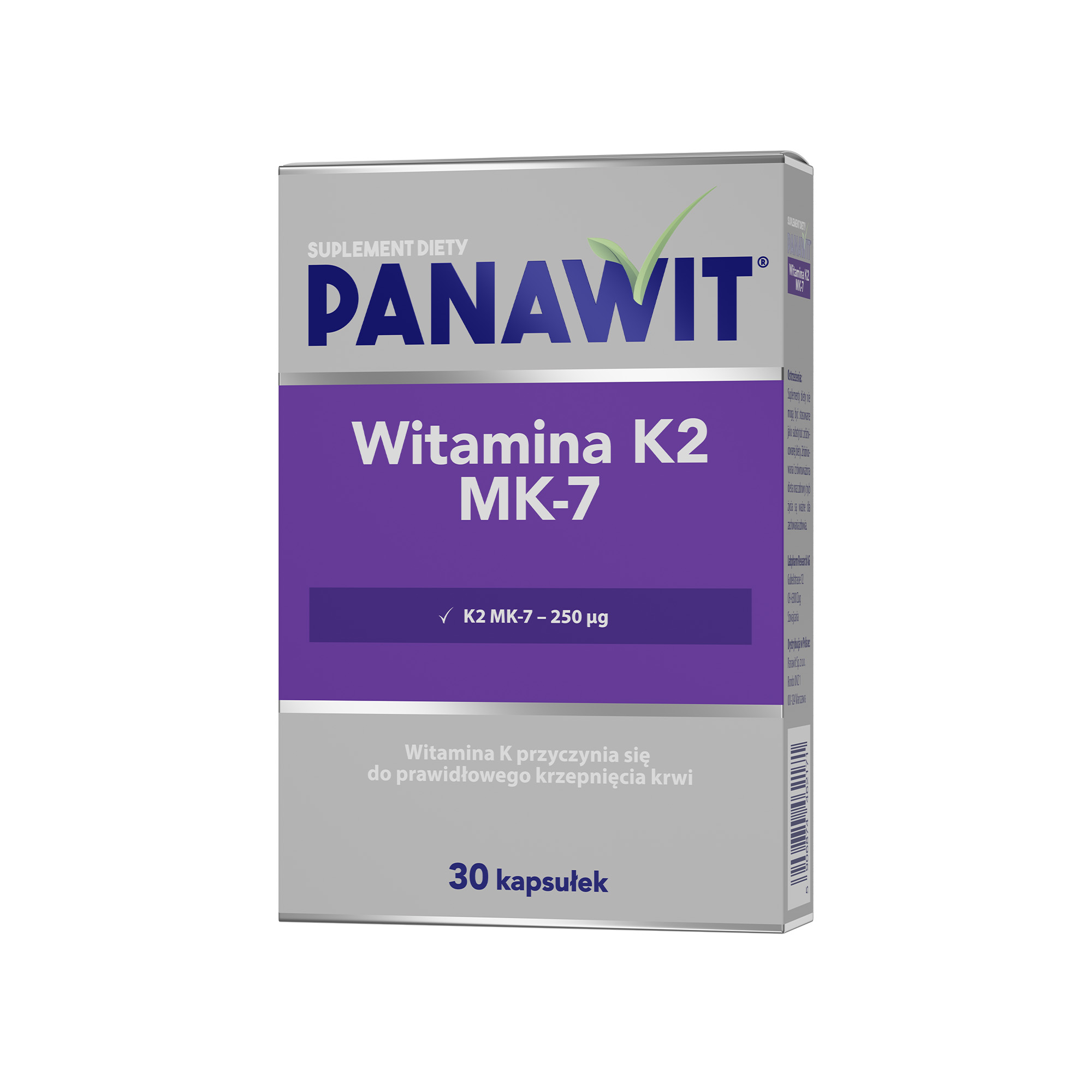 Panawit Witamina K2 MK-7, kapsułki, 30 sztuk