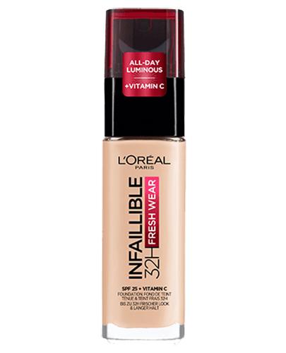 L'Oreal Paris Infaillible 32H Fresh Wear Foundation Długotrwały podkład do twarzy 020 Ivory, 30 ml, cena, opinie, skład zdjęcie