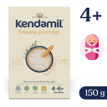 Kendamil Mleczna Kaszka z bananem, 150 g, cena, opinie, właściwości