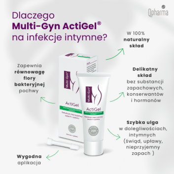 Multi-Gyn ActiGel zapobiega i łagodzi dolegliwości pochwowe 50 ml
