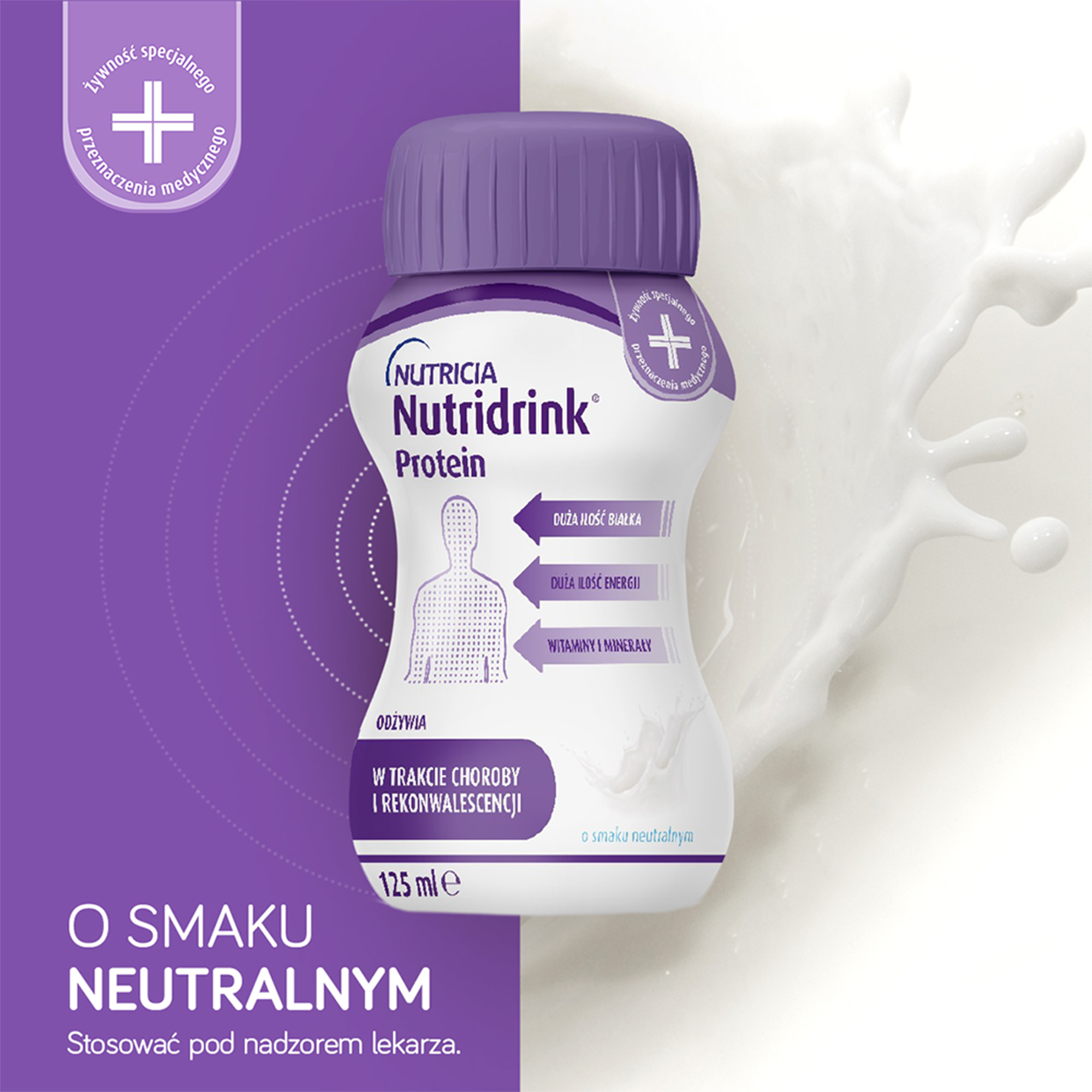 Nutridrink Protein, o smaku neutralnym, 4 x 125 ml