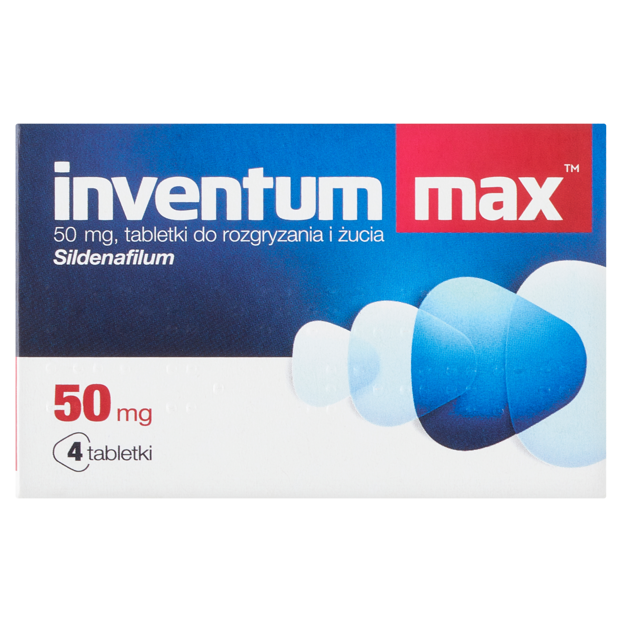 Inventum Max, 50 mg, tabletki do rozgryzania i żucia, 4 sztuki zdjęcie