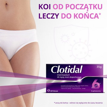 Clotidal 10 mg/g, krem dopochwowy 35 g + 6 aplikatorów