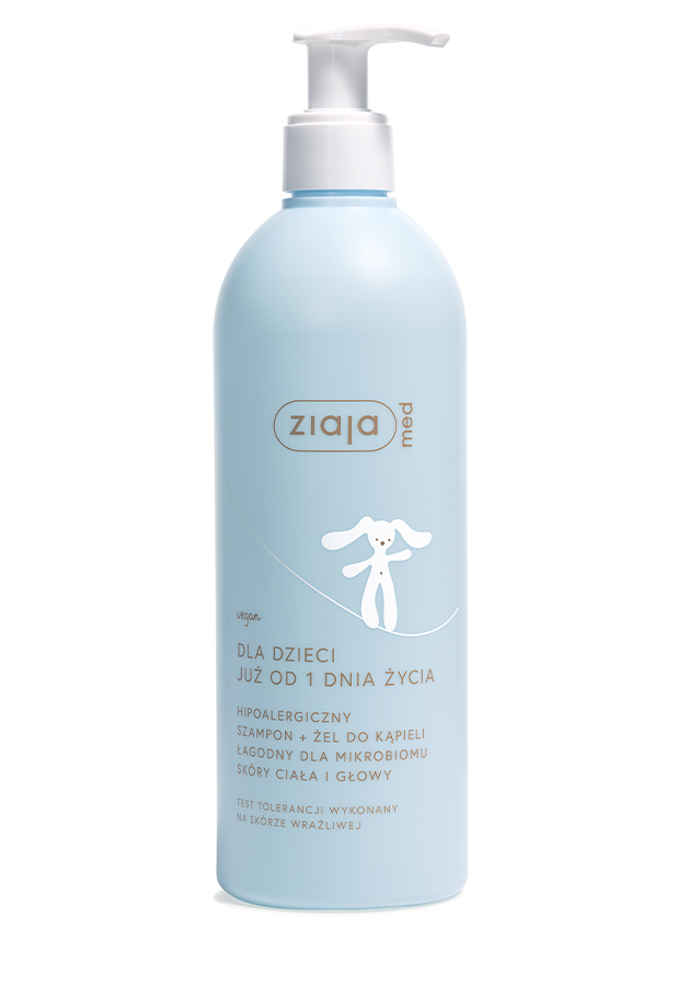 Ziaja Med hipoalergiczny szampon + żel do kąpieli łagodny dla mikrobiomu skóry ciała i głowy 400 ml zdjęcie