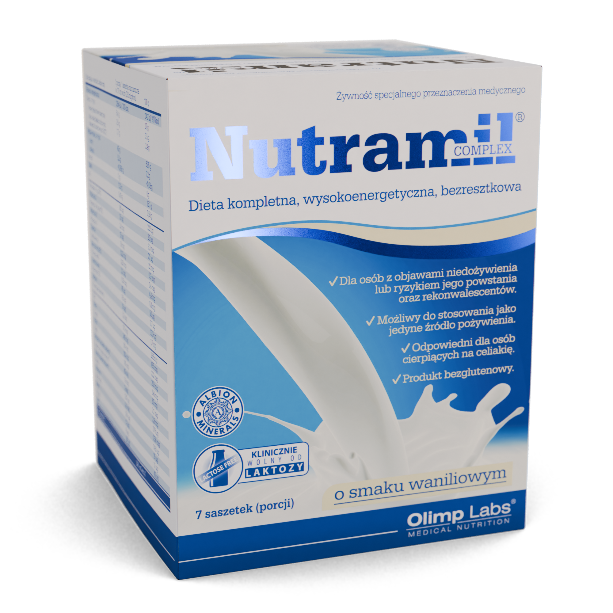 OLIMP, NUTRAMIL, smak waniliowy, saszetki, 7 sztuk zdjęcie