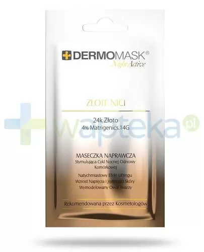 Lbiotica DermoMask Night Active Złote nici maseczka naprawcza stymulująca cykl nocnej odnowy komórkowej 12 ml zdjęcie