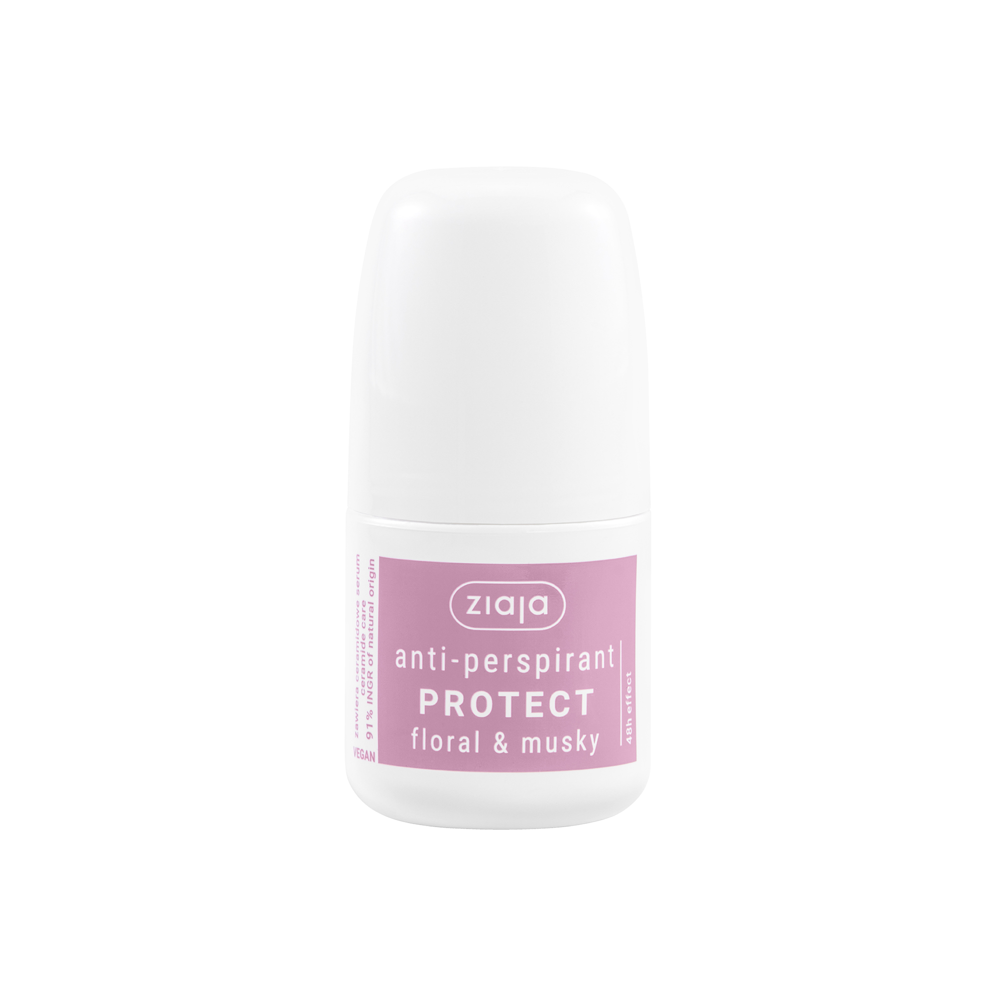 Ziaja Anti-Perspirant Protect Floral & Musky, antyperspirant roll-on, 60 ml zdjęcie
