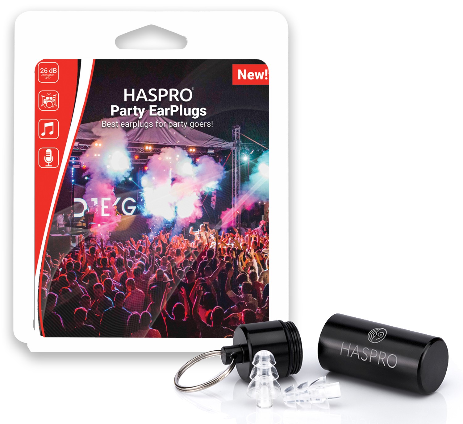 Zatyczki do uszu wielorazowe Haspro Party EarPlugs 1 para zdjęcie