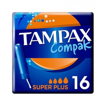 Tampax Compak Super Plus Tampony z aplikatorem - 16 sztuk