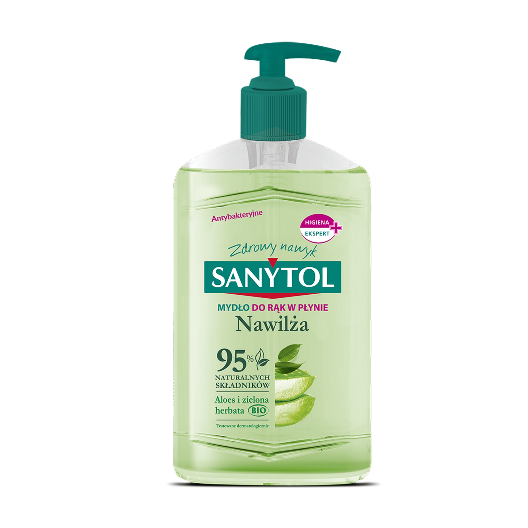 Sanytol Mydło antybakteryjne do rąk, aloes i zielona herbata, 250 ml zdjęcie