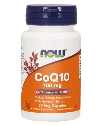 NOW Foods CoQ10 100 mg (koenzym Q10 z głogiem) 30 kapsułek zdjęcie