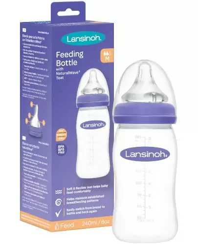 Lansinoh butelka do karmienia dla niemowląt ze smoczkiem NaturalWave 160 ml zdjęcie
