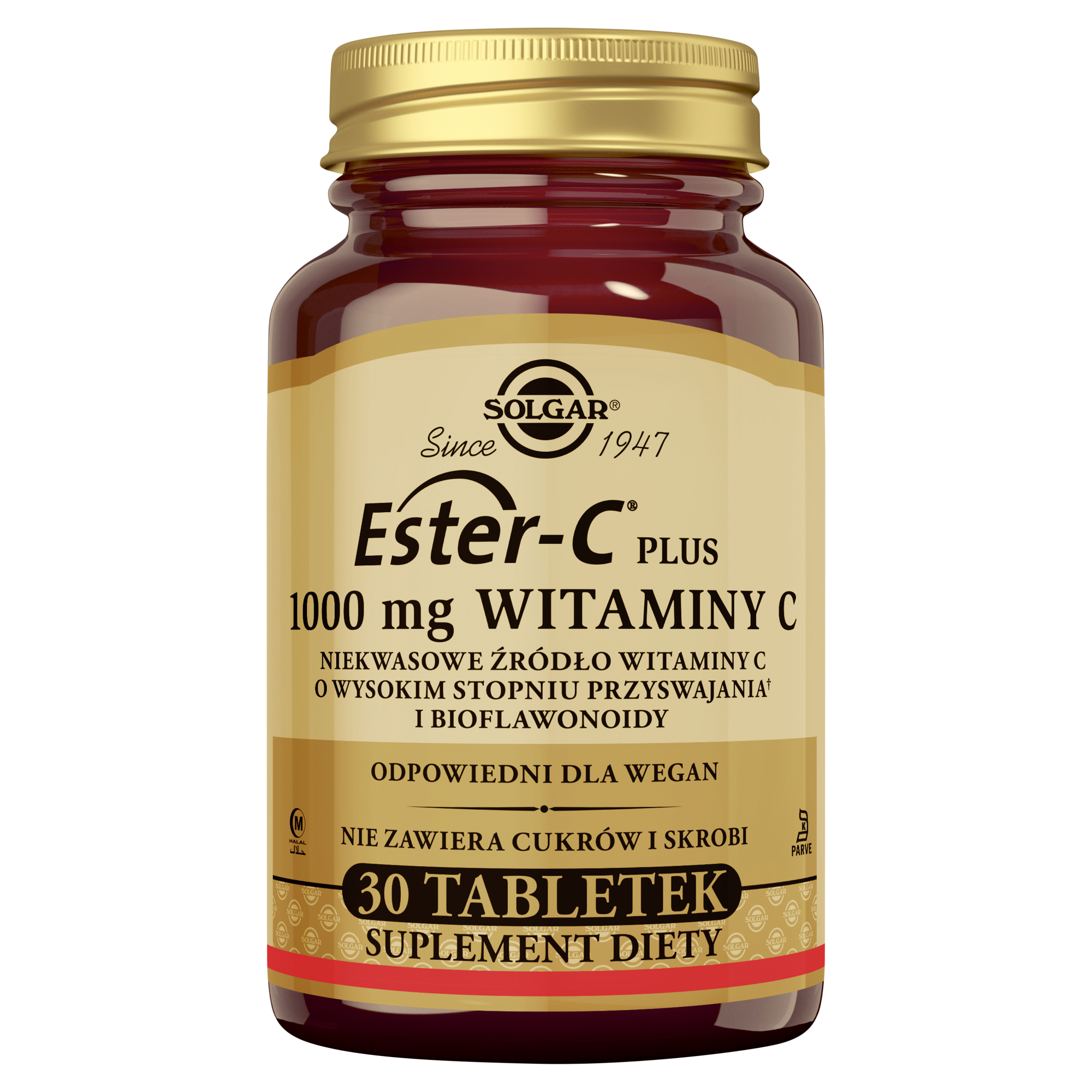 SOLGAR Ester-C Plus 1000 mg witaminy C 30 tabletek zdjęcie