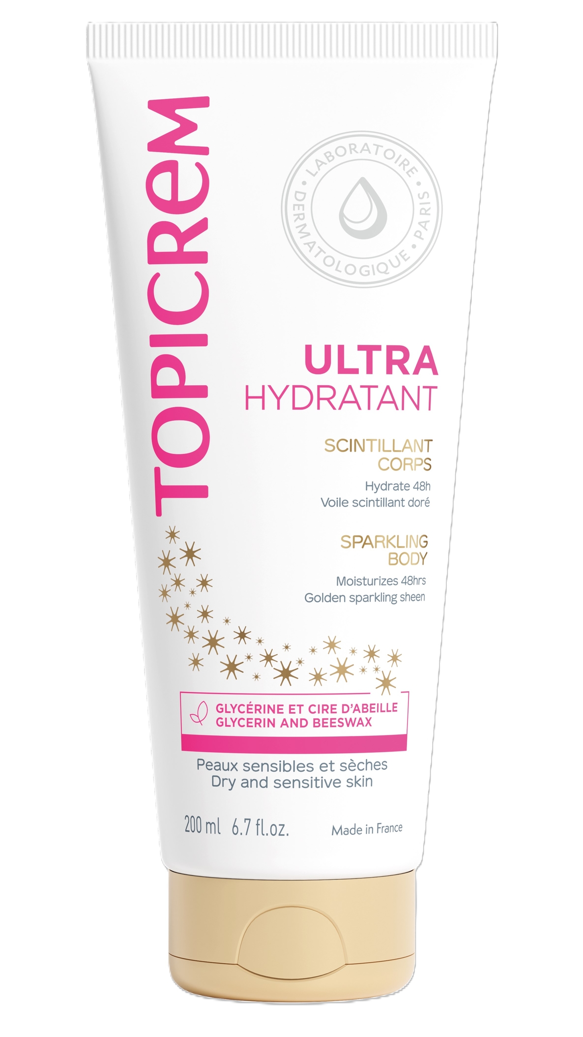 Topicrem, Ultra-Moisturizing Sparkling BodY, ultra-nawilżający balsam rozświetlający do ciała, 200 ml zdjęcie