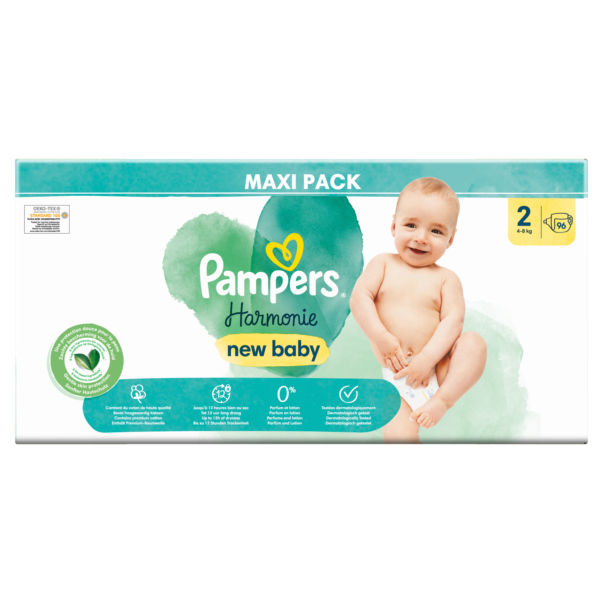 Pampers Pure Harmonie 2 Pieluchy 4-8 kg, 96 sztuk zdjęcie