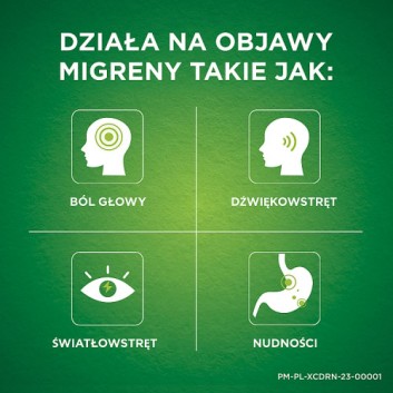 Excedrin MigraStop, 250 mg + 250 mg + 65 mg, tabletki powlekane, 20 sztuk