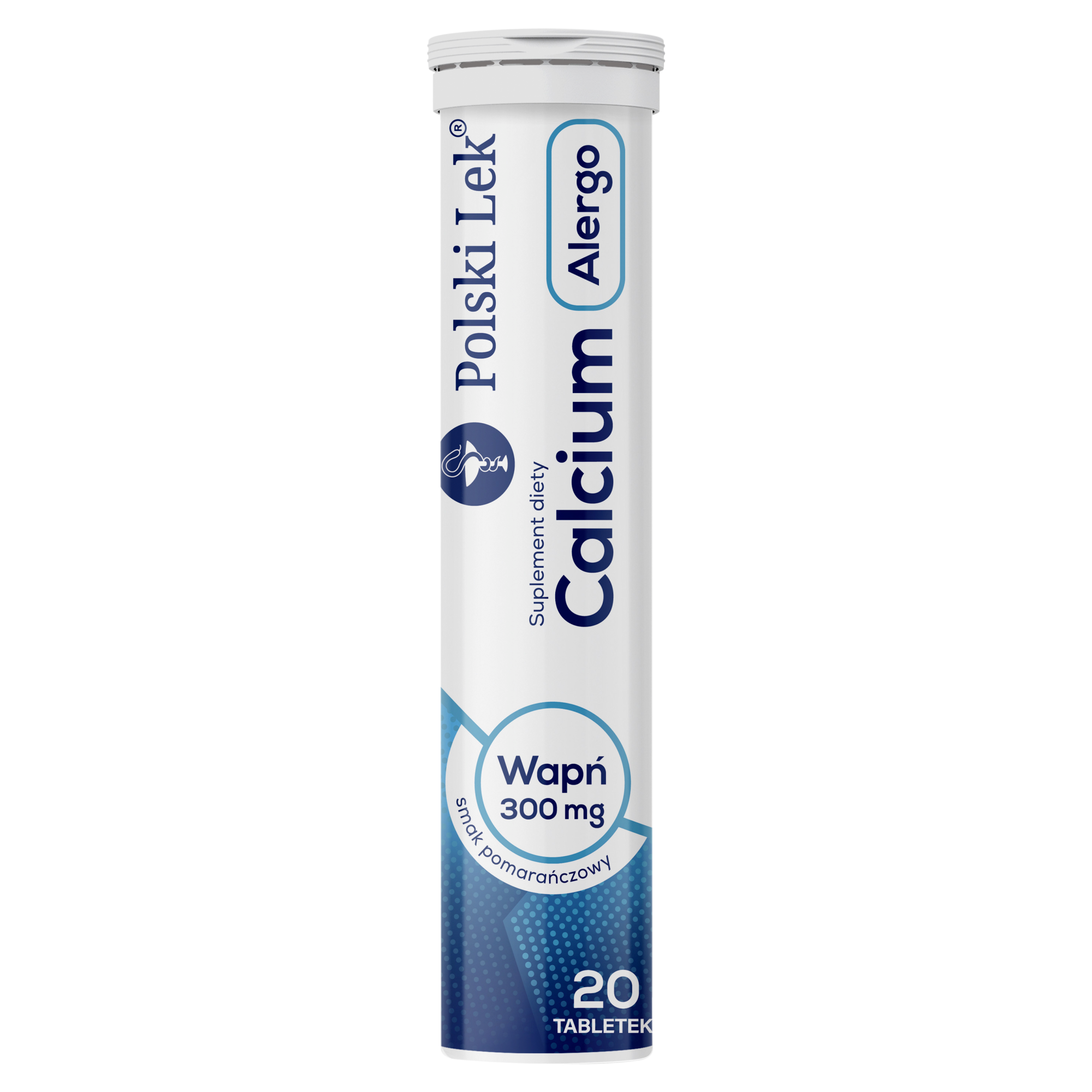 Calcium Alergo 300mg smak pomarańczowy 20 tabletek musujących zdjęcie