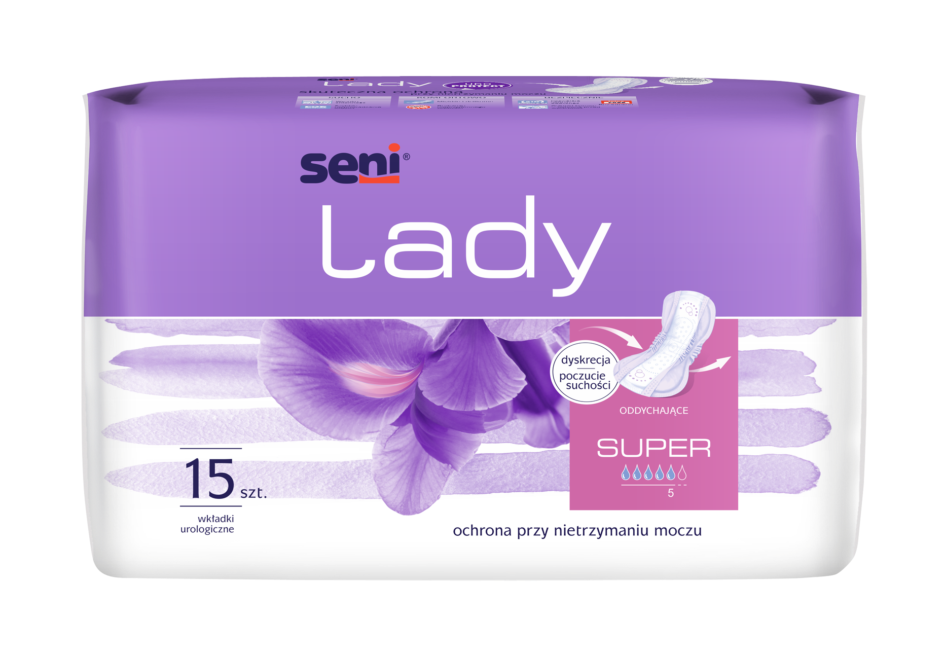 Seni Lady Super wkładki urologiczne dla kobiet 15 sztuk