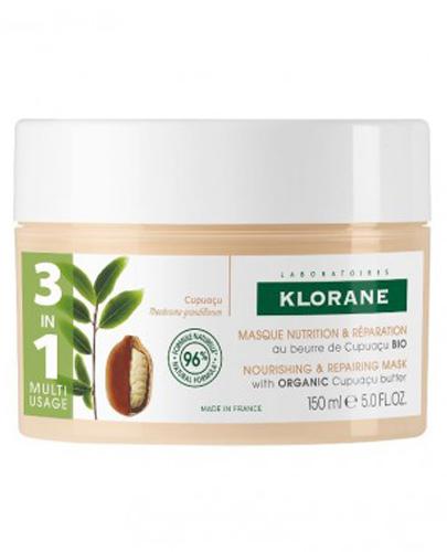 Klorane Maska regenerująca z organicznym cupuacu 3 w 1 włosy bardzo suche, 150 ml, cena, opinie, wskazania zdjęcie