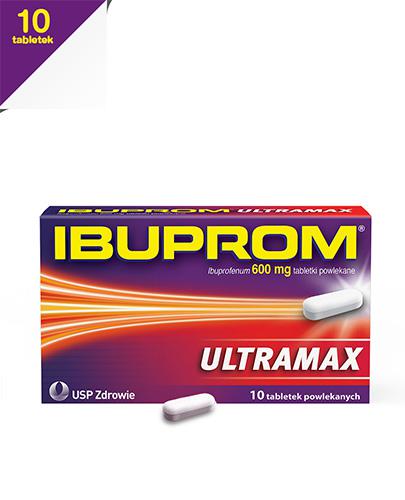 Ibuprom Ultramax, 600 mg, tabletki powlekane, 10 sztuk zdjęcie