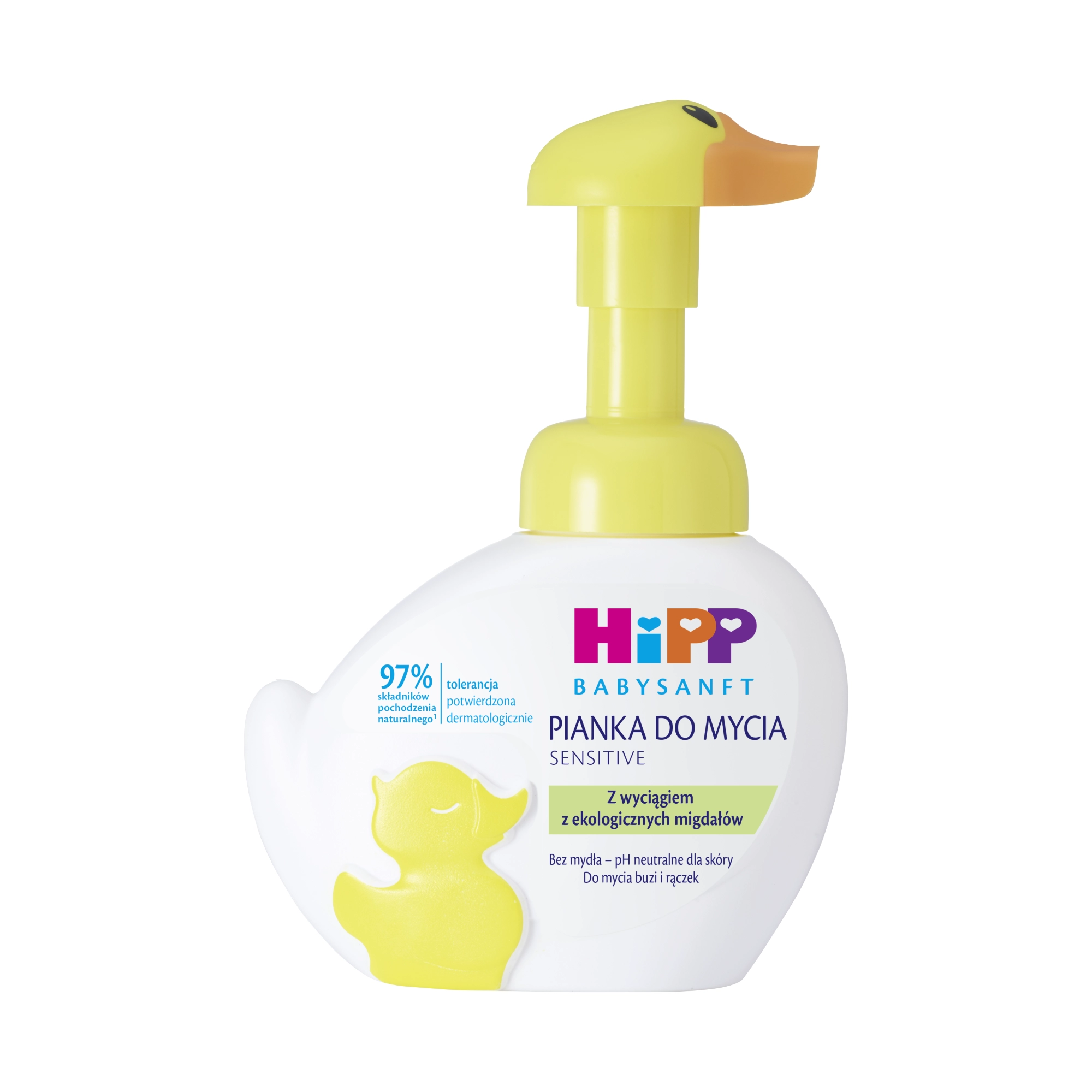 HiPP Babysanft Sensitive pianka-kaczuszka do mycia twarzy i rąk 250 ml zdjęcie