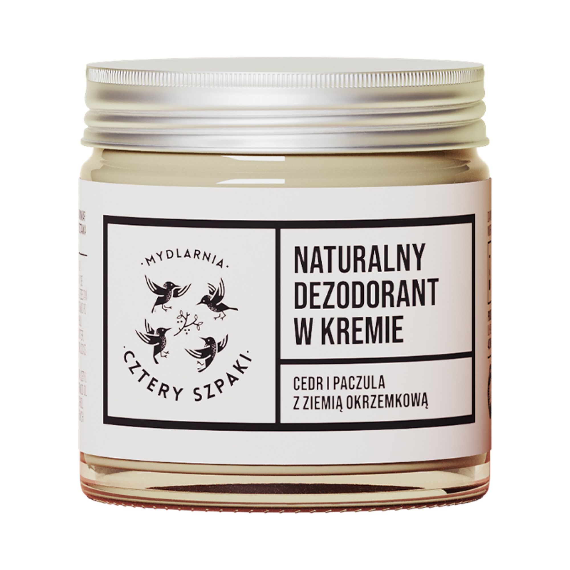 Mydlarnia Cztery Szpaki Naturalny dezodorant w kremie cedr i paczula, 60 ml zdjęcie