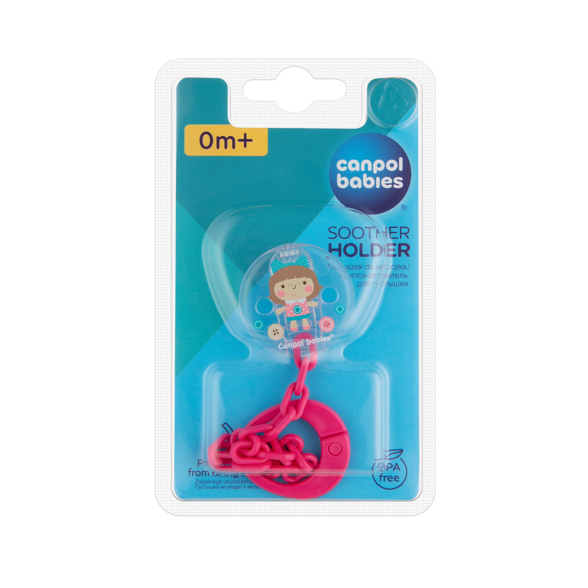 Canpol babies łańcuszek do smoczka 1 sztuka [10/889_pin] zdjęcie