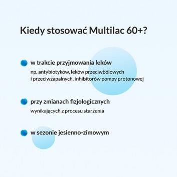 Multilac 60+, kapsułki, synbiotyk (probiotyk + prebiotyk), 20 sztuk