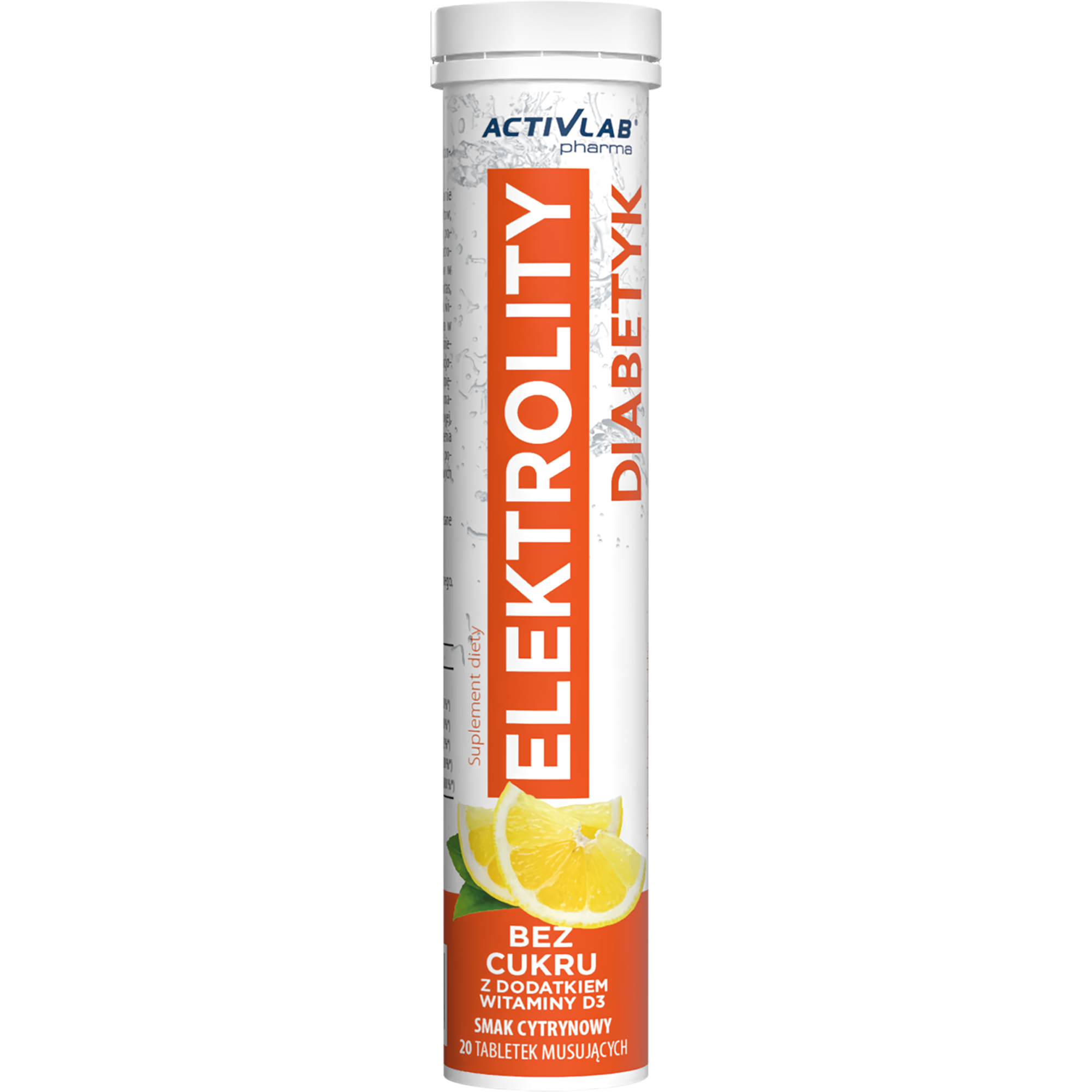 ActivLab Pharma, Elektrolity Diabetyk, smak cytrynowy, tabletki musujące, 20 sztuk zdjęcie