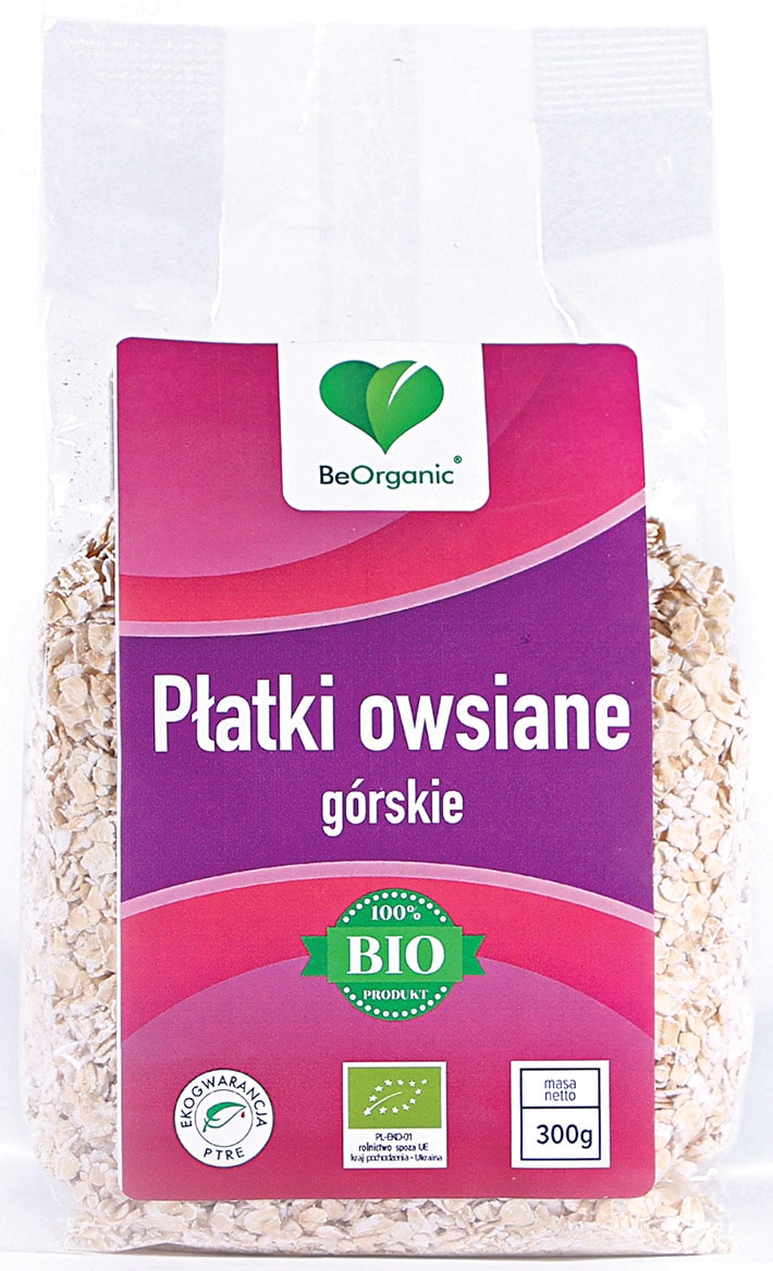 BeOrganic, Płatki owsiane górskie Eko, 300 g zdjęcie