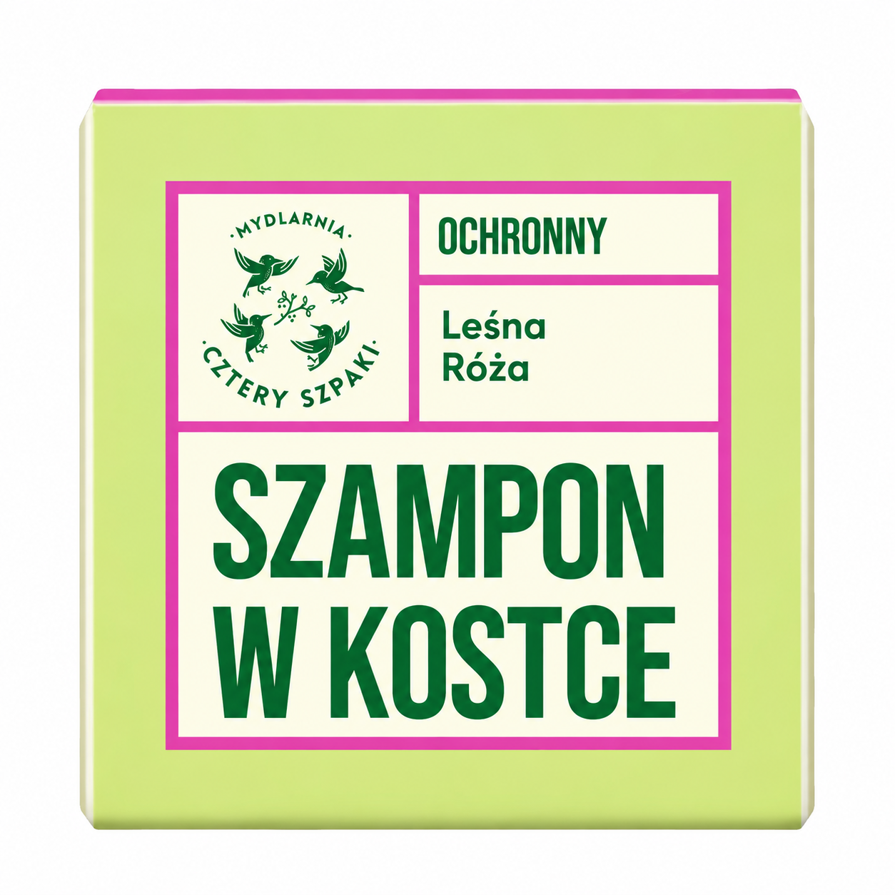 Mydlarnia Cztery Szpaki Ochronny szampon w kostce Leśna róża, 75 g zdjęcie