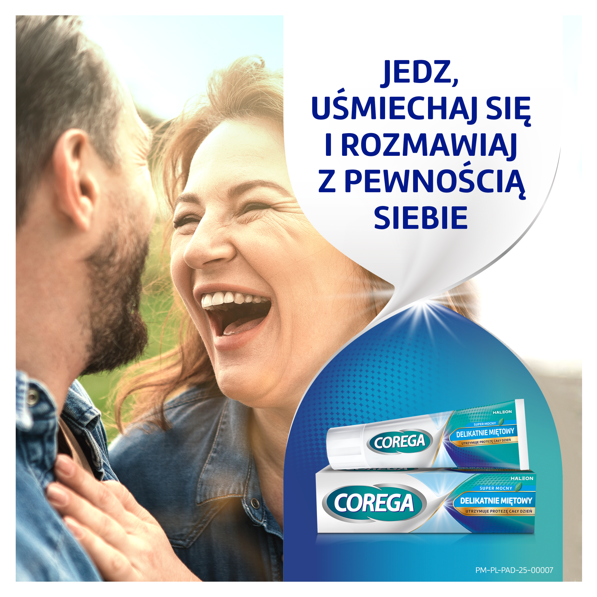 Corega Super Mocny Delikatnie Miętowy krem mocujący do protez zębowych 40 g