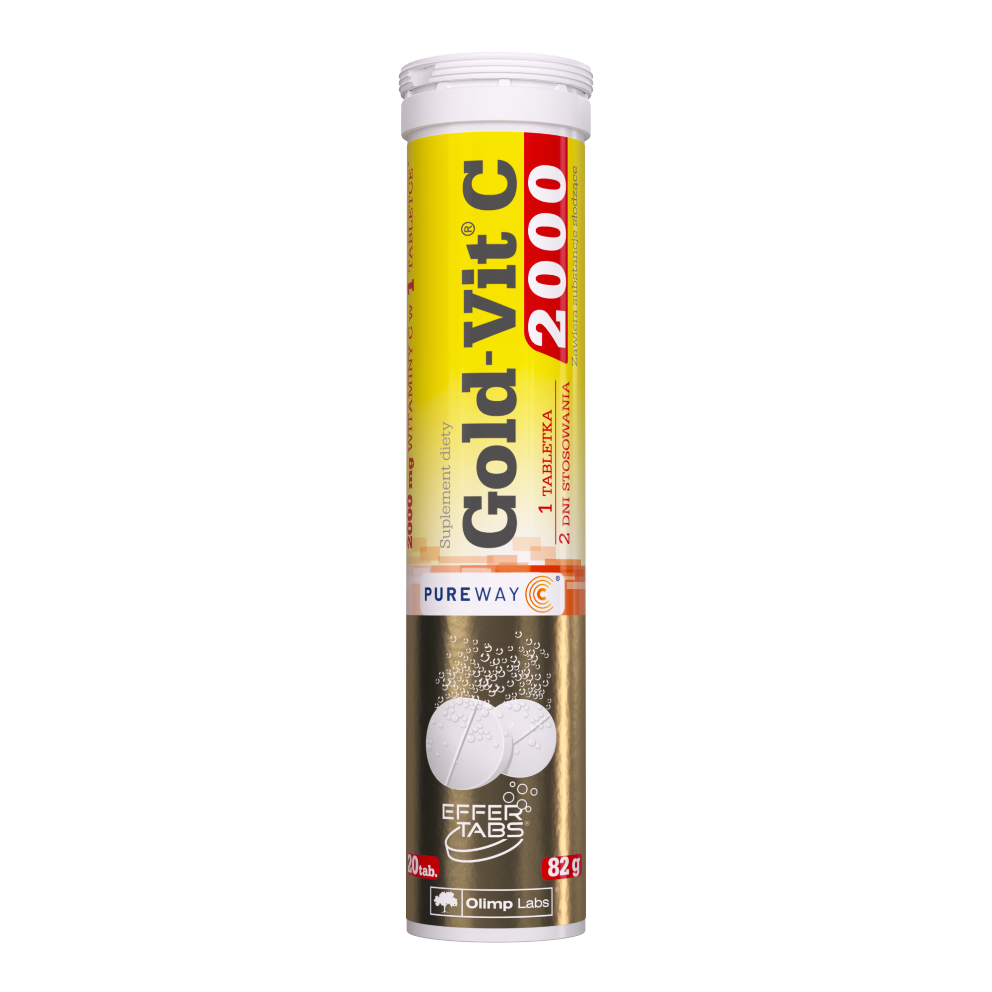 Olimp Gold-Vit C 2000 o smaku cytrynowym, 20 tabl. mus.