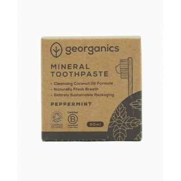 Georganics, Mineralna pasta do zębów w słoiku English Peppermint, 60 ml
