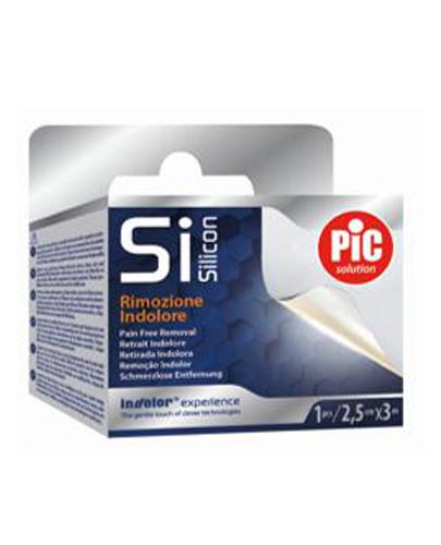 Pic SiSilicon Plaster silikonowy 2,5 cm x 3 m na rolce z włókniny z technologią silikonową, 1szt. zdjęcie