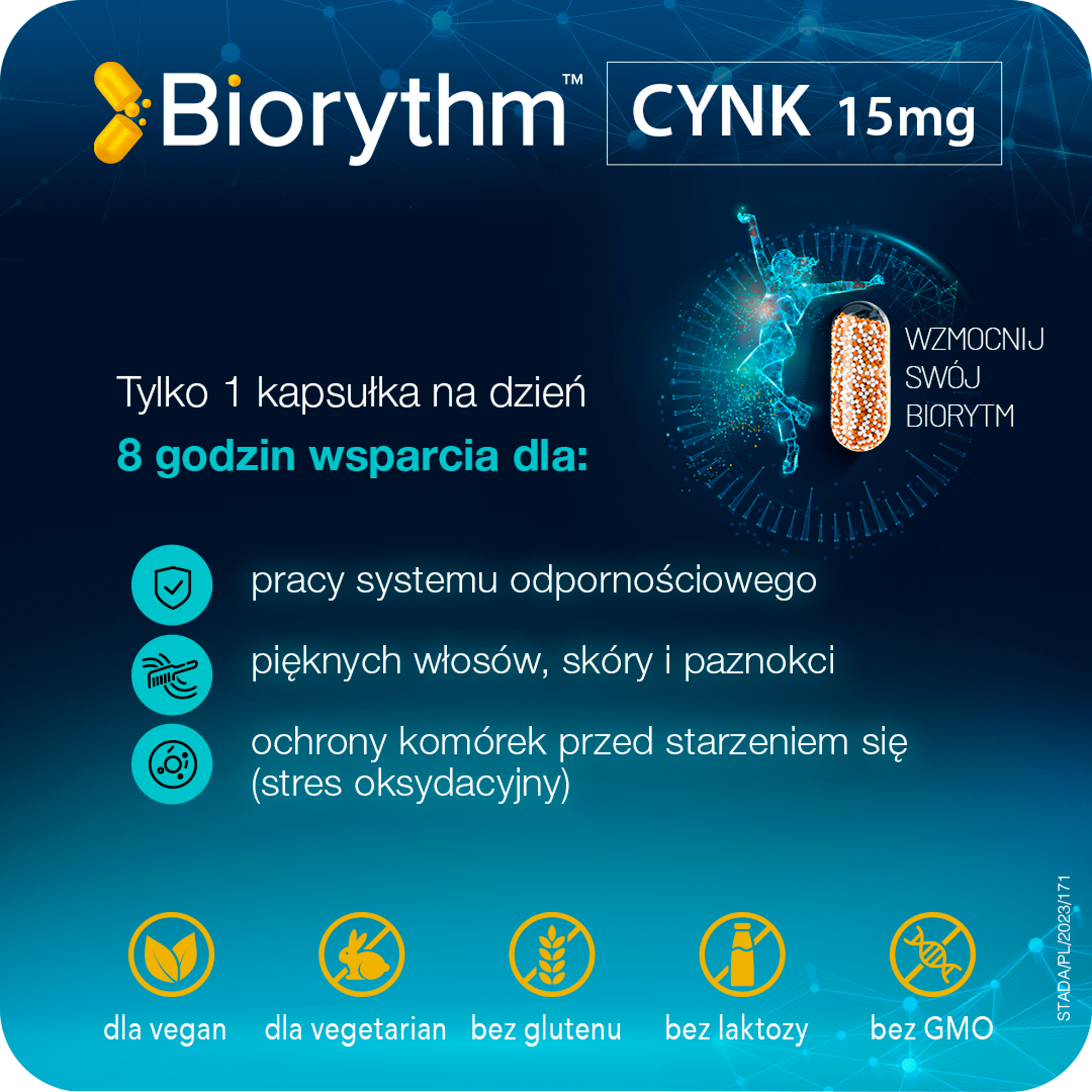 Biorythm Cynk 15 mg 30 kapsułek