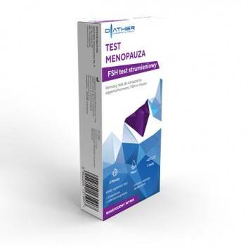 Diather Test Menopauza domowy test strumieniowy do oznaczenia stężenia hormonu FSH w moczu 2 testy